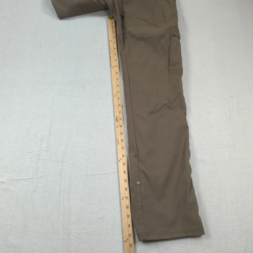Prana Pants Mens 31x32 Khaki Straight Zion Cargo Hiking Outdoor Travel Belted